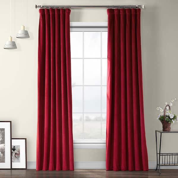 Exclusive Fabrics Furnishings Cinema, Beige And Red Curtains