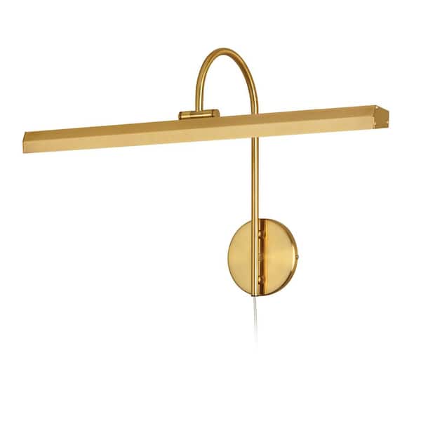 Dainolite Display/Exhibit 14.5 in. 3-Lights Aged Brass LED Picture Light