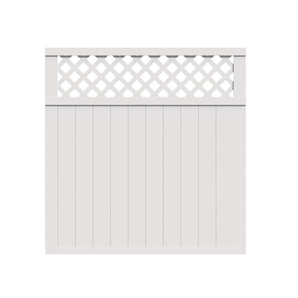 Veranda Lattice Top 6 ft. H x 6 ft. W White Pre-Assembled Vinyl Fence Panel