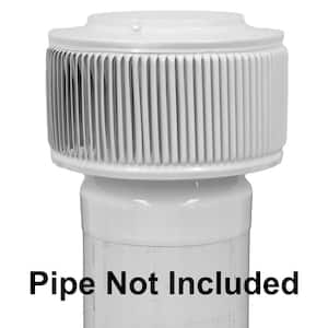6 in. Dia Aura PVC Vent Cap Exhaust with Adapter for Schedule 40 or Schedule 80 PVC Pipe in White