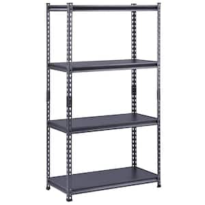 4 -Tier Steel With Laminate Shelf Garage Storage Shelving Unit in Silver Vein