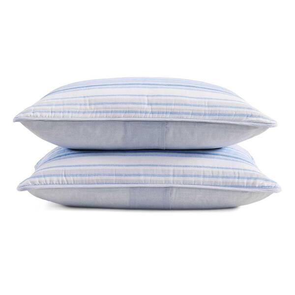 Tommy Hilfiger Bold Stripe Textured 3-Piece White/Blue/Grey Cotton