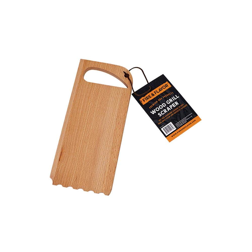 Durable Hardwood Grill Scraper for Safe Cleaning