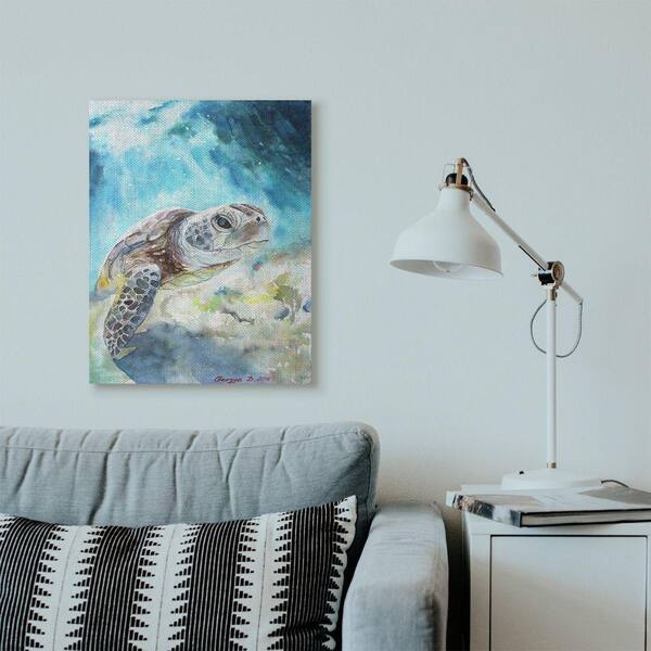 Sea Turtle snorting cocaine with a straw Canvas Print - Canvas Paintin -  Ducicanvas