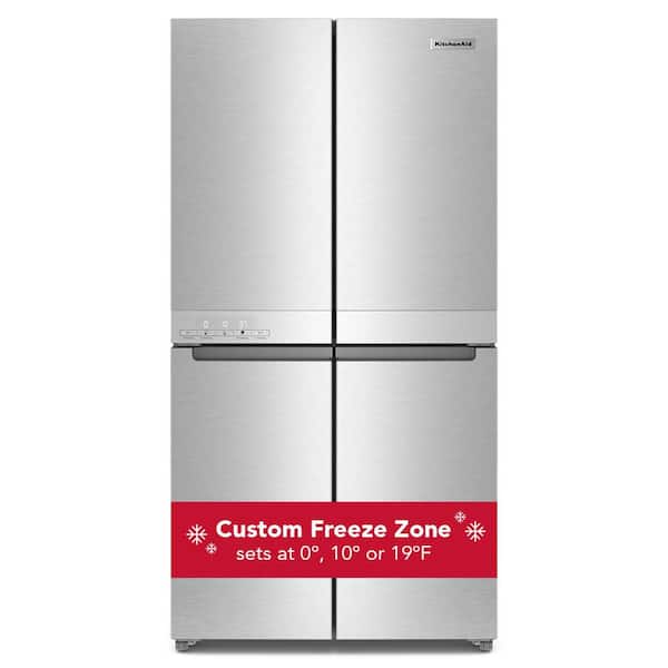 19.4 cu. ft. 36 in. W Counter-Depth 4-Door Refrigerator with PrintShield Finish