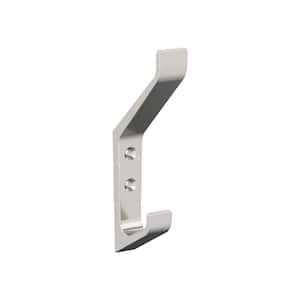 Emerge 5-7/16 in. L Satin Nickel Double Prong Wall Hook