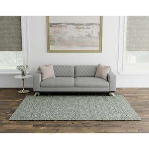 Cordelia Ivory/Gray 8 ft. x 11 ft. Gradient Contemporary Hand Knotted Wool Area Rug