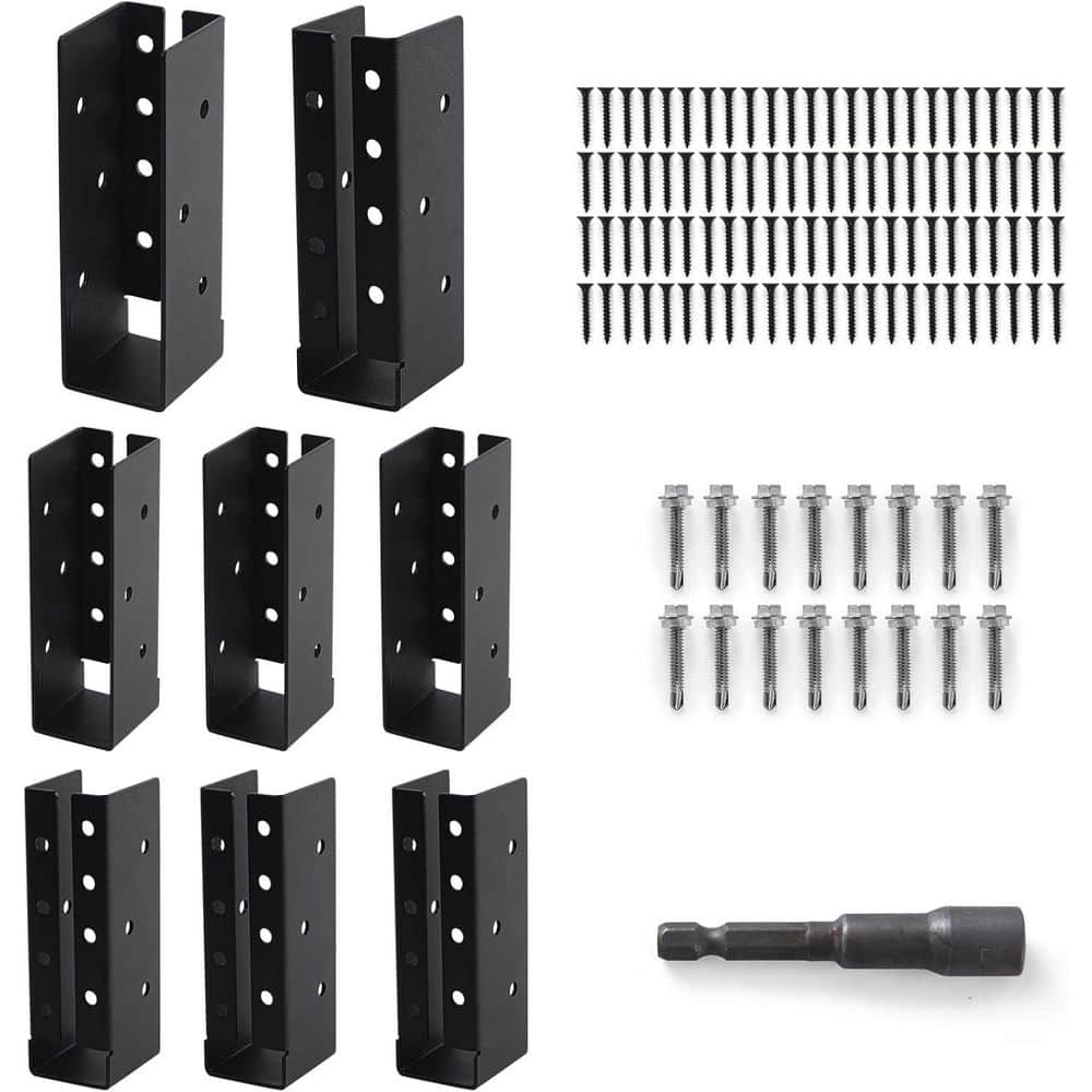 2 x 6 Concealed Flanges Mount Joist Hangers Powder Coated Solid Steel Plate for Indoor/Outdoor Beams  Hrails 8-Pack price history on PriceWatchPro