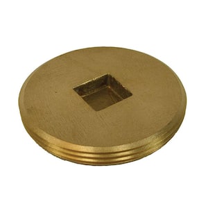 4 in. Countersunk Brass Cleanout Plug 4-1/2 in. O.D. for DWV