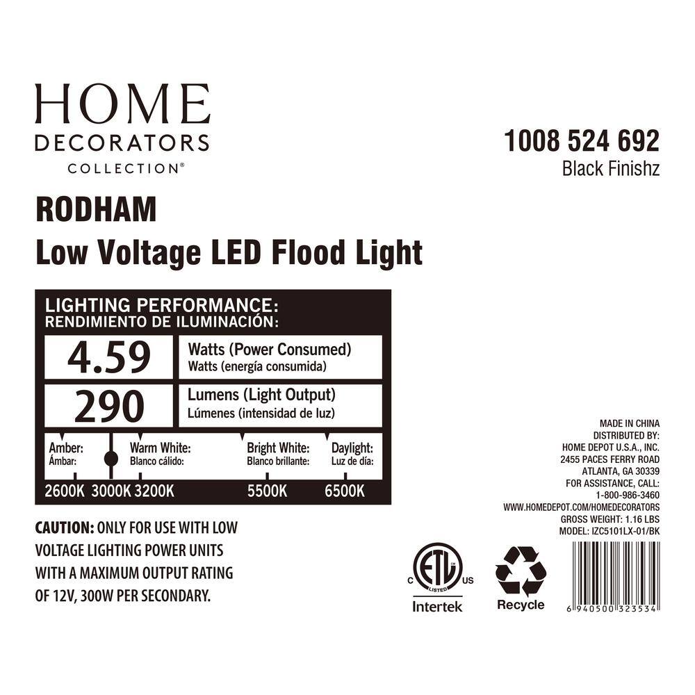 Black Aluminum Low Voltage LED Outdoor Flood Light