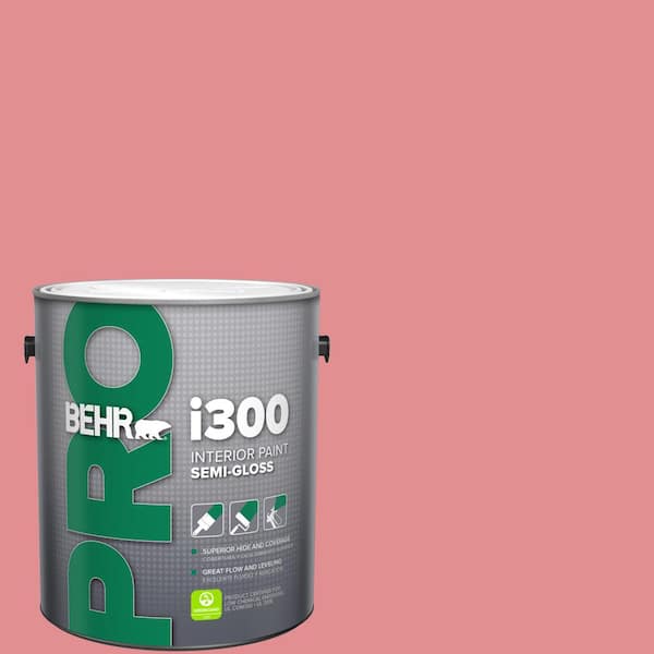 BEHR PRO 1 gal. #140D-4 Fresh Pink Semi-Gloss Interior Paint