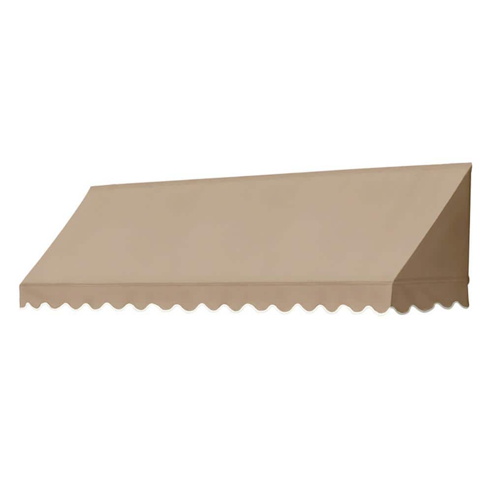 8 ft. Traditional Manually Retractable Awning (26.5 in. Projection) in Sand