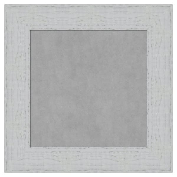 Amanti Art Shiplap White 16 in. x 16 in Framed Magnetic Board