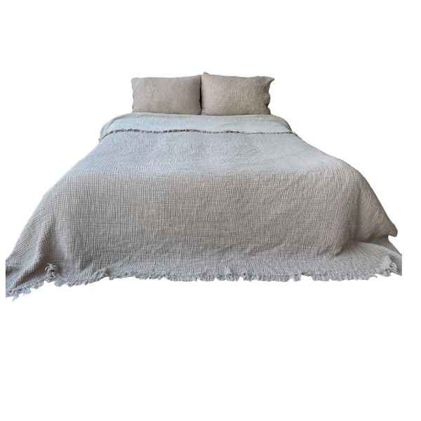 SUSSEXHOME Muslin 4-Layers, Cotton Bed Cover Blanket, Mink, 95 x 102 in. King Size