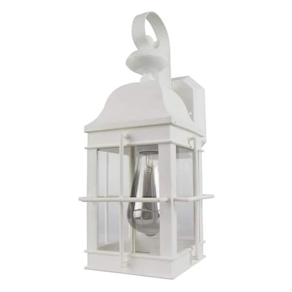 Sedona White Hardwired Outdoor Wall Lantern Sconce