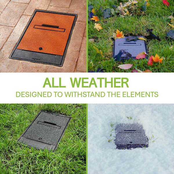 Wiremold 2-Gang Black Outdoor Weatherproof Ground Box