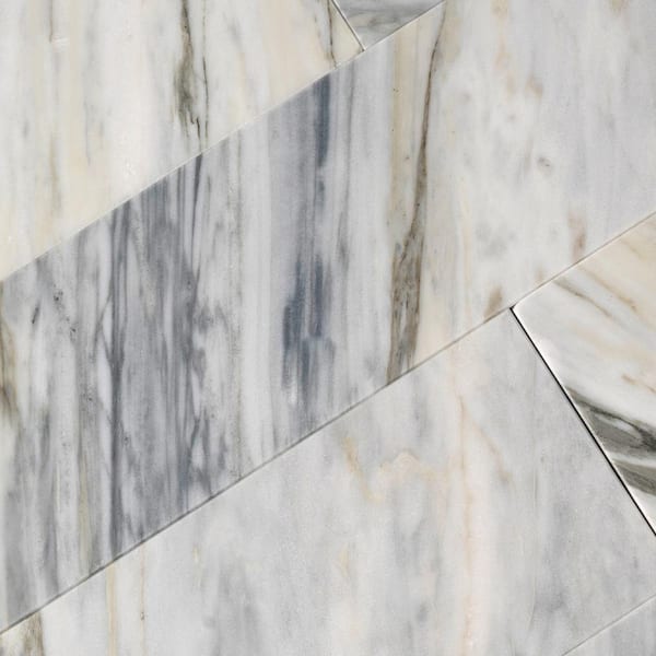 Fume Gray Marble Floor and Wall Tile - Livfloors Collection