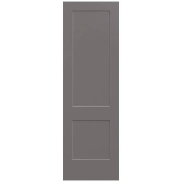 JELD-WEN 32 in. x 96 in. Monroe Weathered Stone Painted Smooth Solid Core Molded Composite MDF Interior Door Slab