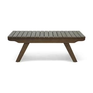 Sedona Grey 4-Piece Acacia Wood Outdoor Patio Conversation Set with Dark Grey Cushions