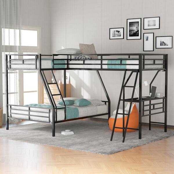 loft bed with attached desk