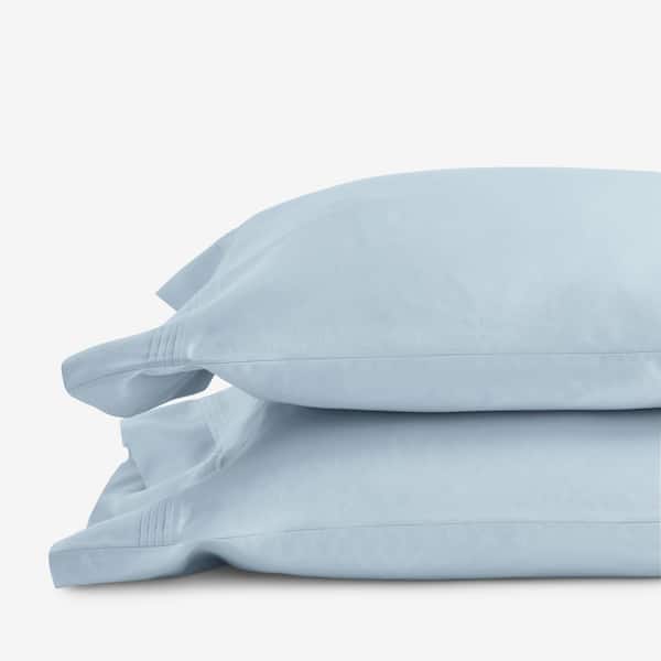 Legends Luxury Egyptian Cotton Sky Blue Sateen Standard Pillowcase (Set of 2)