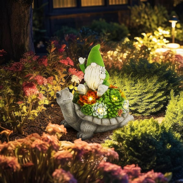 Oumilen Solar Powered Pecorative Light, Turtle Elf Resin