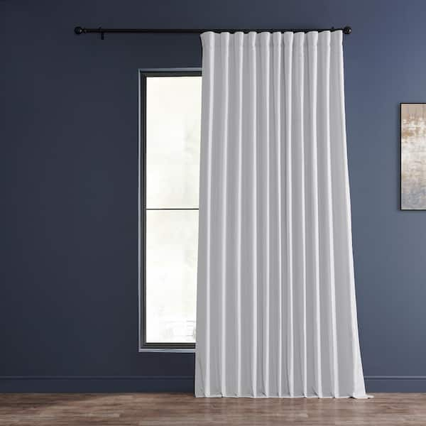 Exclusive Fabrics & Furnishings Ice Extra Wide Rod Pocket Blackout Curtain - 100 in. W x 84 in. L (1 Panel)