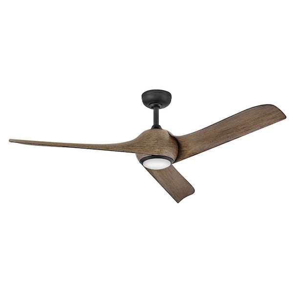 Tiburon 56.0 in. Indoor/Outdoor Integrated LED Matte Black Ceiling Fan with Remote Control