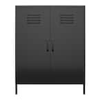 Black Locking Metal Storage Cabinet with 4-Adjustable Shelves SN822C-207 -  The Home Depot