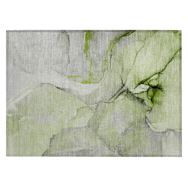 Chantille ACN506 Green 1 ft. 8 in. x 2 ft. 6 in. Machine Washable Indoor/Outdoor Geometric Area Rug
