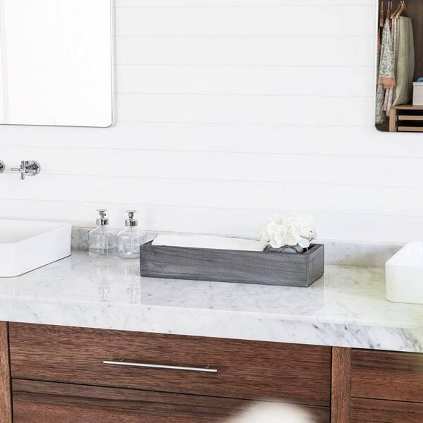 Clear Containers for Bathroom Organization - Blushing Bungalow