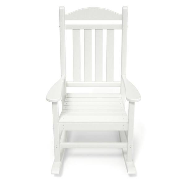 UPLAND White Plastic Composite Outdoor Rocking Chair RC-HE01-WT - The ...