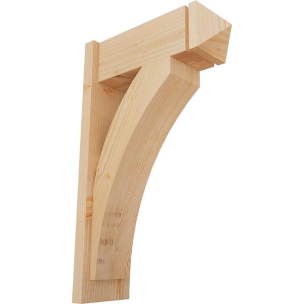 Ekena Millwork 8 in. x 32 in. x 20 in. Thorton Arts and Crafts Smooth Douglas Fir Outlooker