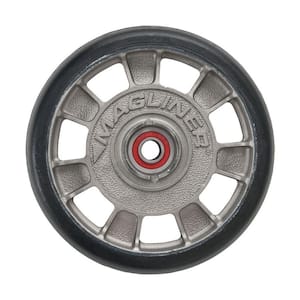 8 in. x 1-5/8 in. Hand Truck Wheel Mold-On Rubber with Sealed Semi-Precision Bearings