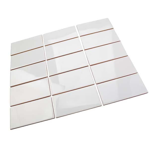Ivy Hill Tile Essential White 3 in. x 6 in. x 6 mm Polished Ceramic Wall Subway Tile (11.73 sq. ft./case) Ivy Hill Tile Essential White 3 in. x 6 in. x 6 mm Polished Ceramic Wall Subway Tile (11.73 sq. ft./case)