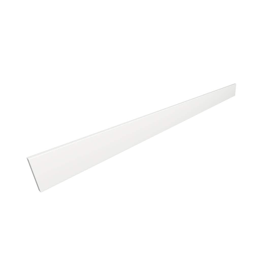 Carrara 63 in. True Solid Surface Solid Surface Backsplash in White