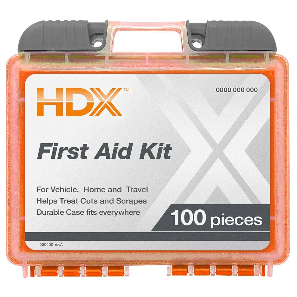 HDX HDX First Aid Kit, 100-pieces 91411 - The Home Depot