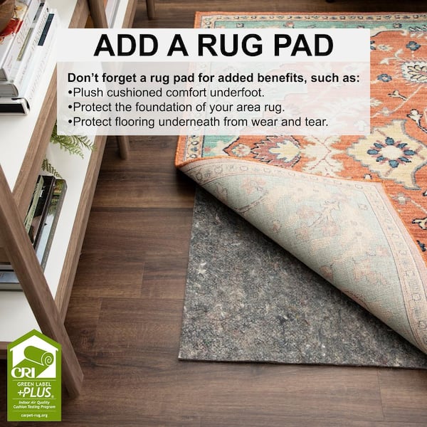 Pet Proof Rug Pad Grey 8' W x 10' L Rectangle