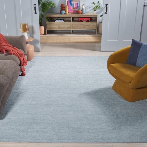 Montauk 8 ft. x 10 ft. Blue Modern Solid Area Rug