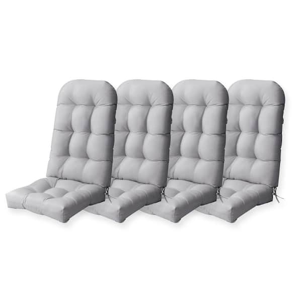 Crestlive Products 50 in. x 20 in. 4-Pieces Outdoor Adirondack Chair Cushions 4 in. Thickened High Back Patio Seat Cushions in Light Gray