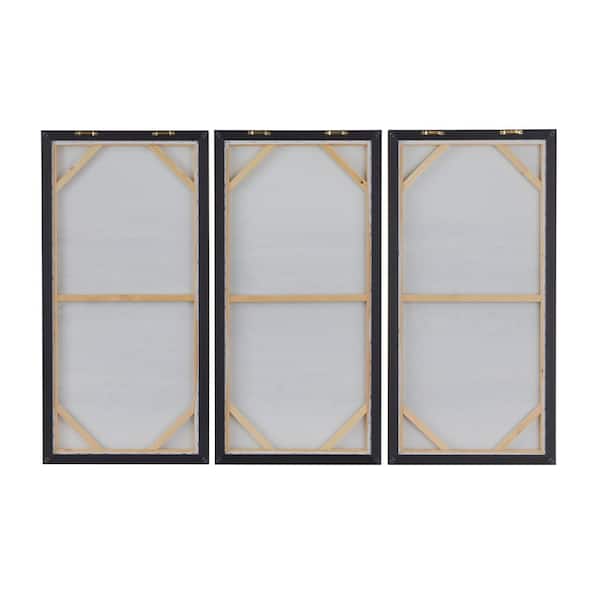 Litton Lane 3- Panel Landscape Framed Wall Art with Gold Frame 39