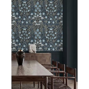 Bluestone Tulip Garden Vinyl Peel and Stick Wallpaper Roll (30.75 sq. ft.)