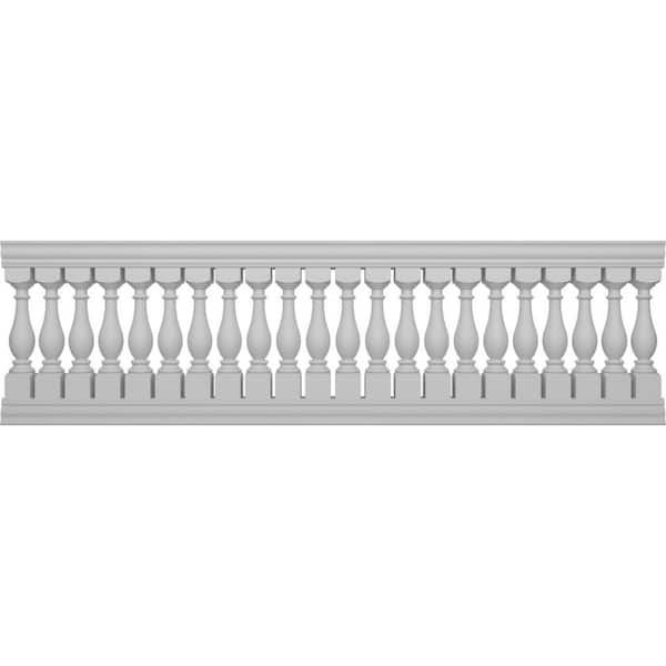 Ekena Millwork Fiberthane Legacy Balustrade 132 in. L x 40 in. H Fiberglass Railing Kit