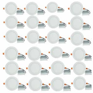 6 in. Canless 5000K Tunable CCT Remodel Ultra Slim Integrated LED Recessed Light Kit with White Trim (24-Pack)
