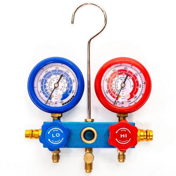 R134A Manifold Gauge Set AC A/C 6FT Colored Hose Air Conditioner w/ Case Red New 
