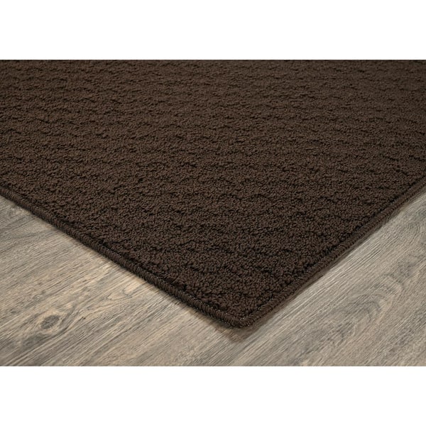 Town Square Mocha 3 ft. x 12 ft. Geometric Runner Rug