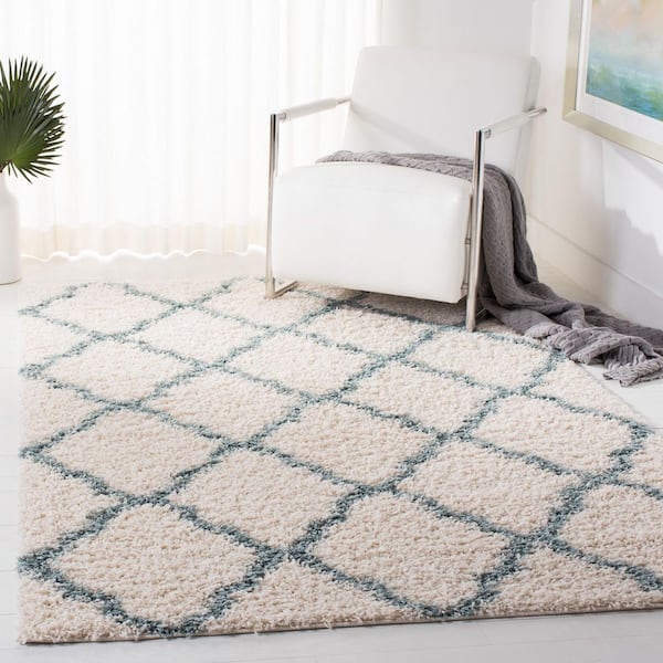 Townsend 4 ft. x 6 ft. Ivory/Seafoam Geometric Area Rug