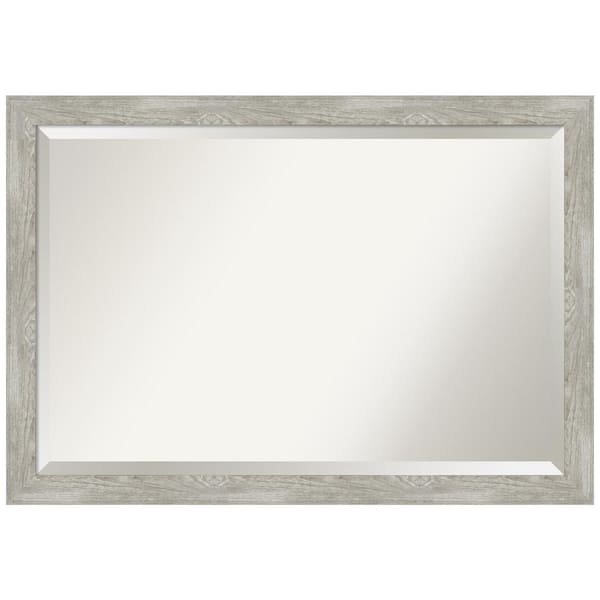 Amanti Art Dove Greywash Narrow 39.5 in. H x 27.5 in. W Framed Wall Mirror
