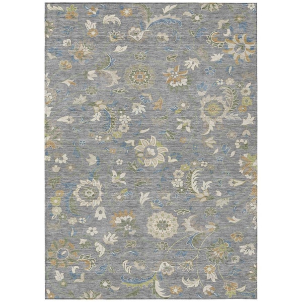 Addison Rugs Chantille Machine Washable Indoor/Outdoor Abstract ACN1006 Gray 5 ft. x 7 ft. 6 in. Area Rug