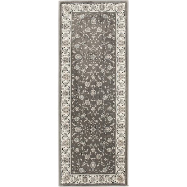 Kurdamir Rockland Dove 26 in. x Your Choice Length Stair Runner Rug